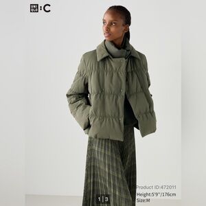 UNIQLO x CLARE WAIGHT KELLER :C Down Short Jacket - Color Olive, Size Small